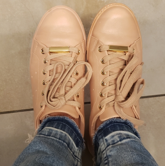Aldo pink leather sneakers - Picture 2 of 6